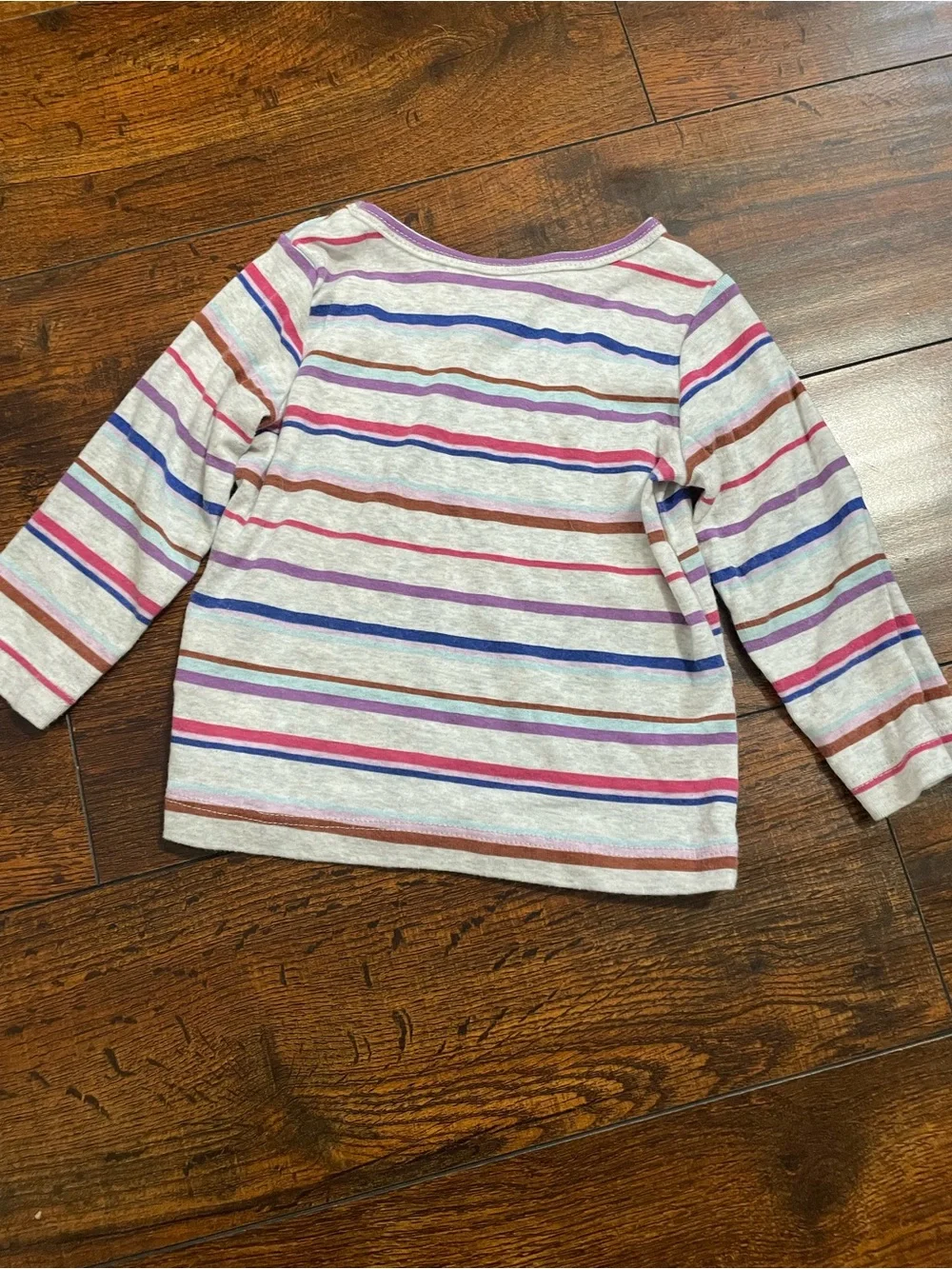 Carter's Multi-Color Striped Long Sleeve Tee - Pink, Purple, Blue, Brown